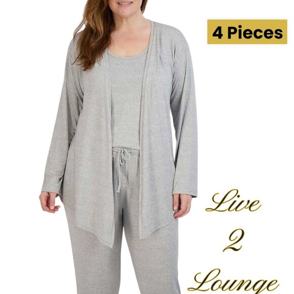 Live2Lounge | Ladies' 4 Piece Essentials Lounge Set | Heather Gray | XXL | NWOT - Picture 4 of 8